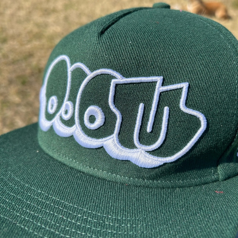MF DOOM “THROW 25” Green Flat Brim Snapback Hat Embroidered Hip-Hop Cap - Picture 7 of 16